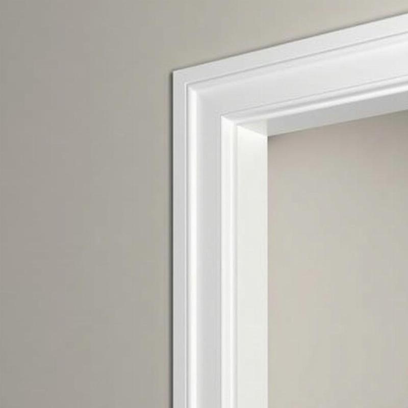 Mẫu phào chỉ cột vuông phong cách tối giản, không hoa văn, màu sắc trung tính