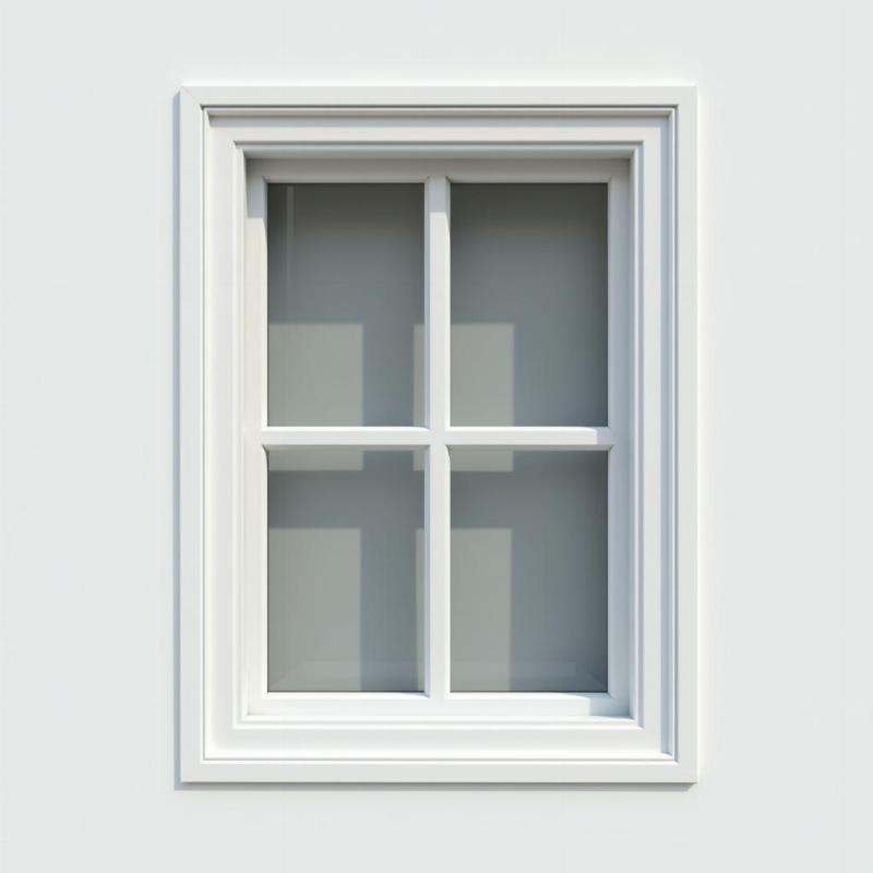 mẫu phào chỉ cửa sổ phong cách tối giản hiện đại màu trắng