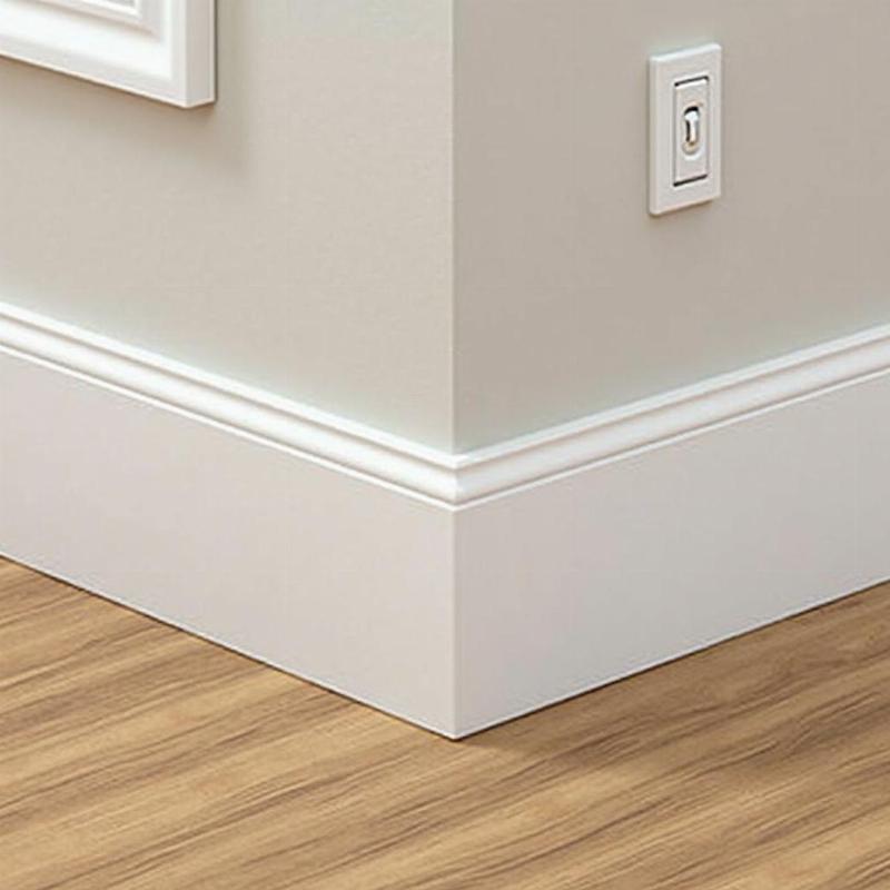 Mẫu phào chỉ PS chân tường vân gỗ cho phòng làm việc, tạo cảm giác chuyên nghiệp