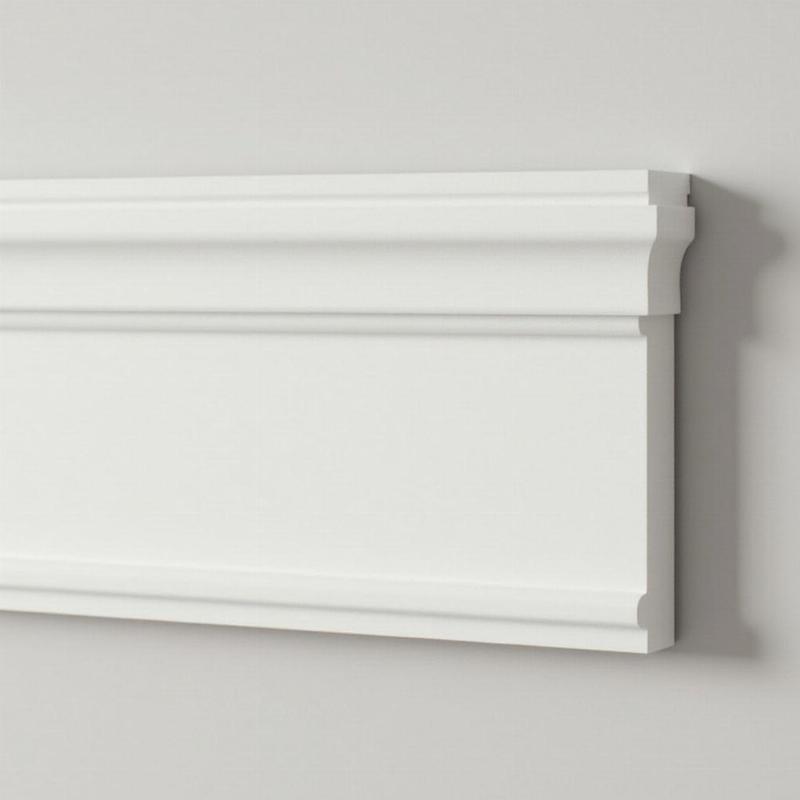 Mẫu phào chỉ thạch cao chân tường đơn giản, hiện đại, phù hợp với nhiều phong cách nội thất