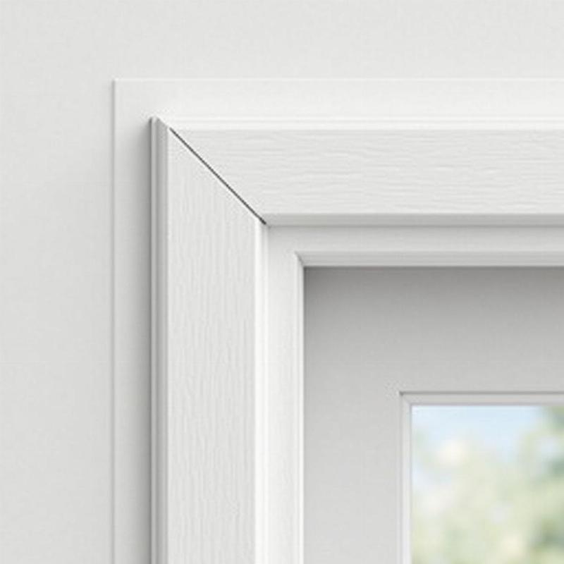 phao chỉ khung cửa sổ bản vừa, kích thước 4cm, màu trắng, phong cách hiện đại