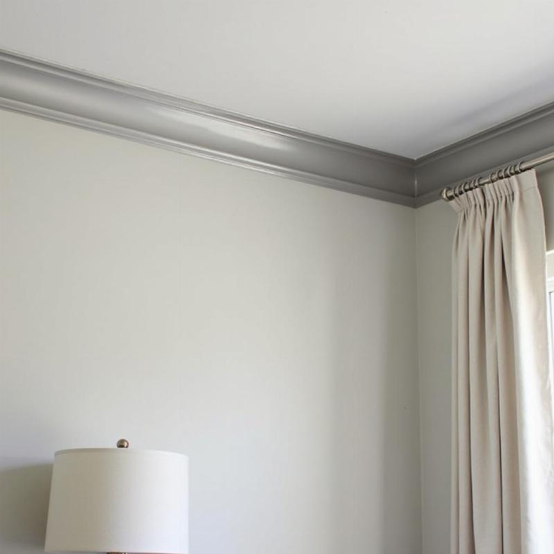 Phào chỉ nhôm vát cạnh màu bạc, ốp trần phòng ngủ master