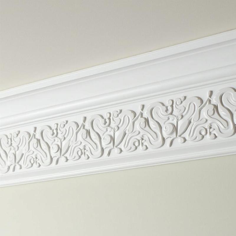 phao chỉ trần nhà hoa văn nhỏ gọn, kích thước 6cm, màu trắng, phù hợp phòng khách nhỏ