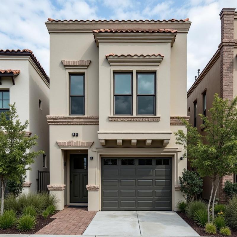 phao chỉ xi măng mặt tiền nhà phố