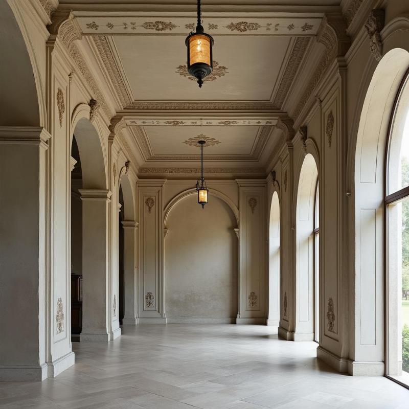 phao chỉ xi măng trần nhà đẹp